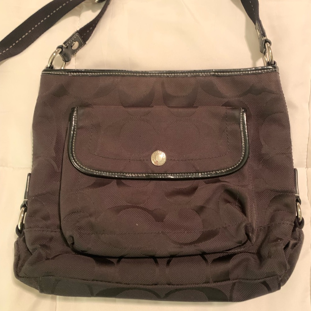 Coach black fabric crossbody! Minimal wear
